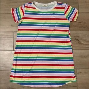 Entro Primary Color Striped Stretchy Mini Dress